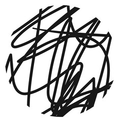 Abstract line circle background black color