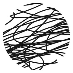 Abstract line circle background black color