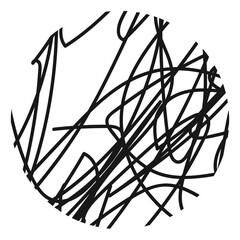 Abstract line circle background black color