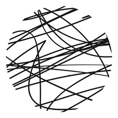 Abstract line circle background black color