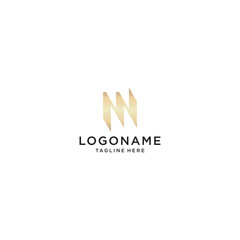 letter NN abstract logo template elements