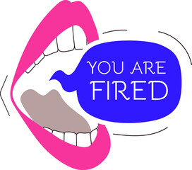 Fired banner modern colorful style