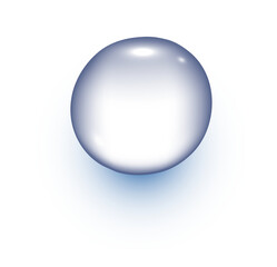 Drop water realistic clear style