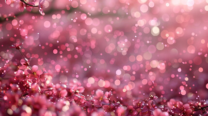 Cherry blossom pink glitter defocused twinkly lights, resembling a quiet solitude.