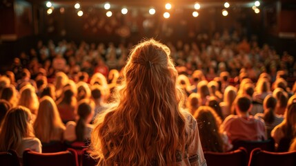 Conference site, many listeners