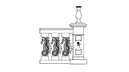 Balustrade and columns