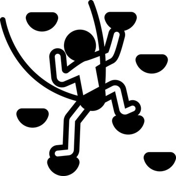 recommend clip art: Rock Climbing Glyph Icon Design Vector
