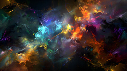 Obraz premium Abstract colorful oil painting background ,generative ai