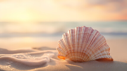 Beautiful shells on the beach