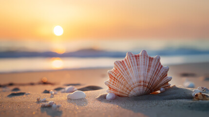 Beautiful shells on the beach