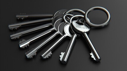 Custom Keys on a Keyring Create an image of a keyring with keys shaped to fit specific locks, representing tailored solutions or messages designed for specific audience segments