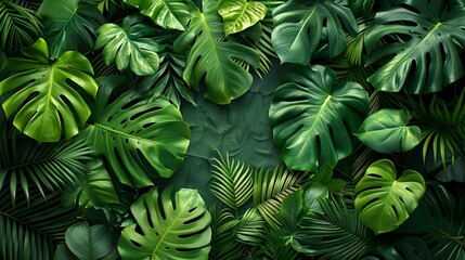 Botanical Beauty with Tropical Leaves
