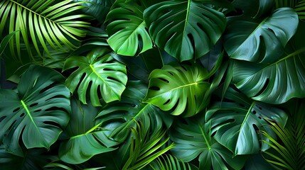 Vivid Greenery in Botanical Composition