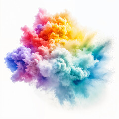 A vibrant explosion of colorful smoke, creating a dynamic and visually striking scene.