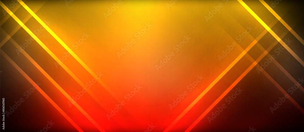 Aufkleber a red and yellow background with a triangle in the middle . High quality