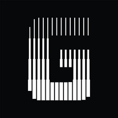 Letter G Logo with Abstract Line Pattern