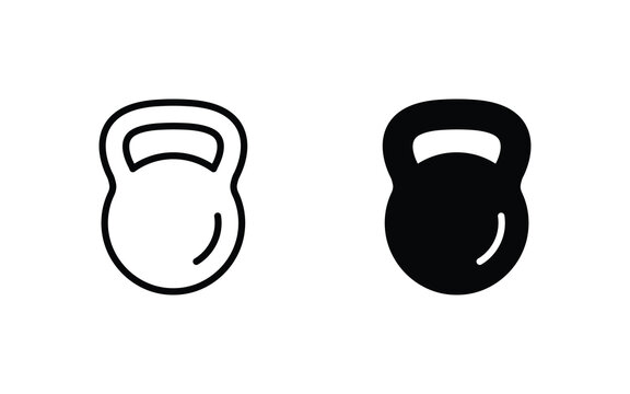 kettlebell icon vector