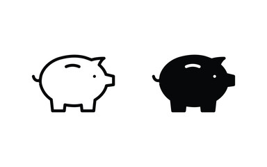piggy bank icon vector