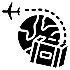 Travel Solid Icon Design Vector