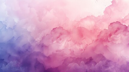 Pink watercolor background with soft pink clouds, a pastel color wash creates a romantic and dreamy atmosphere. 
