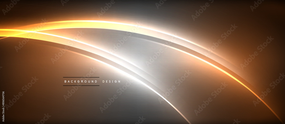 Aufkleber an ethereal glowing wave with tints and shades resembling a rainbow on a dark background. this art p