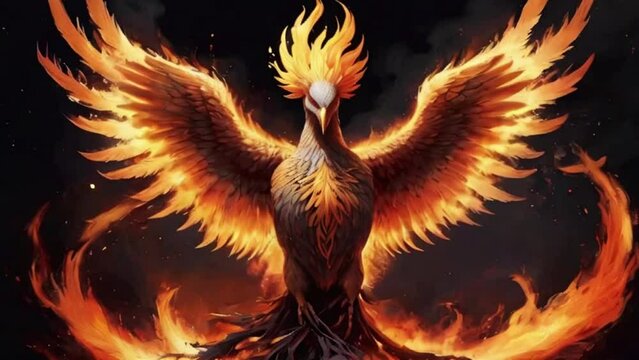 phoenix rising from ashes fire