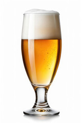 Transparent Beer Glass template isolated on a white background