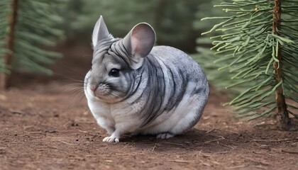 A Chinchilla In A Field Of Giant Firs  3