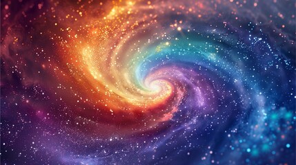 Lost in the depths of the universe, a resplendent spiral galaxy radiates its brilliance, a testament to the cosmos's grandeur