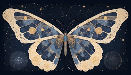 A Butterfly With Wings Patterned Like A Celestial Upscaled 22