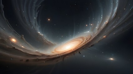 Obraz premium breathtaking black hole in space