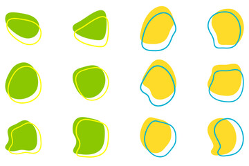 Simple blob abstract shape design set