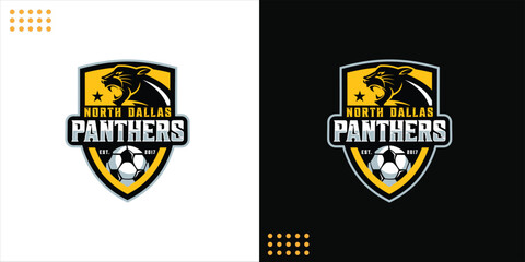 Panther sport vector logo concept on black background, design inspiration, logo