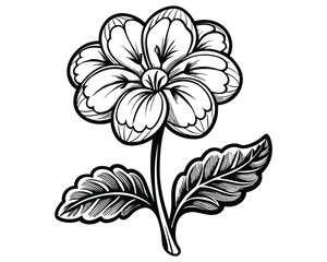 Cute flowers drawing vector