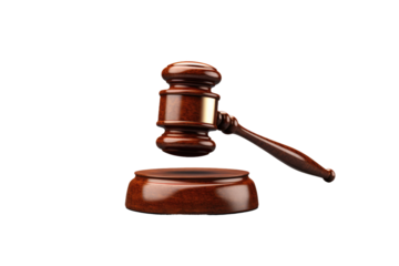 The Gavel of Justice on White or PNG Transparent Background.