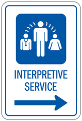 Interpretative service sign