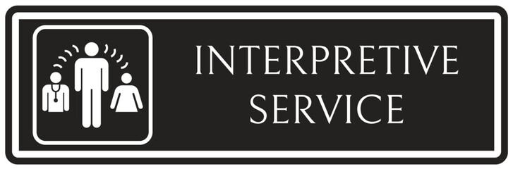 Interpretative service sign