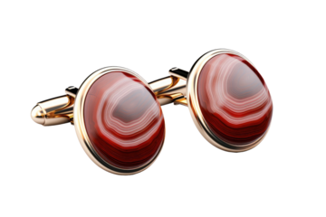 Regal Adornments: A Duet of Crimson and Gold. on White or PNG Transparent Background.