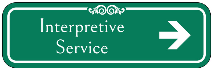 Interpretative service sign