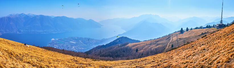 The montane meadow on Cardada Cimetta slope, Ticino, Switzerland