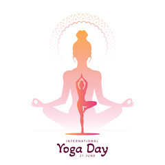 21st june international yoga day background design