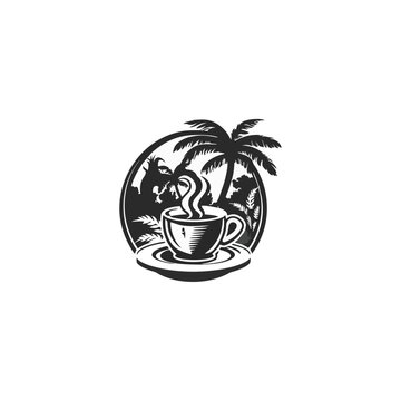 exotic coffee logo coffee shop worldly background