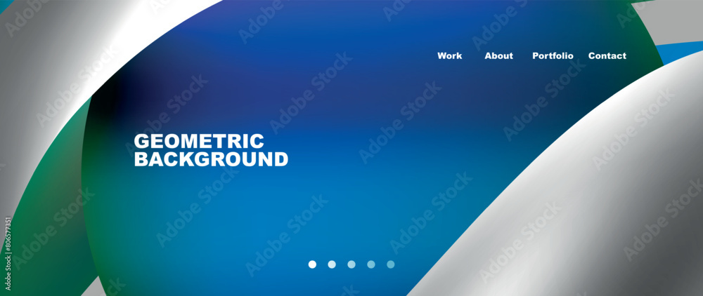 Leinwandbilder a vibrant geometric background featuring a gradient of electric blue and green colors. perfect for u