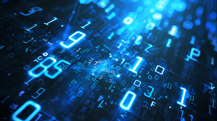 Fototapeta premium technology background with numbers