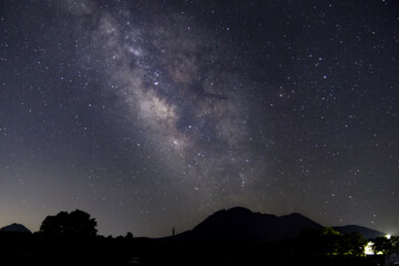 有明の森フラワー公園から平成新山と天の川02