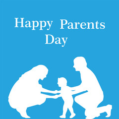 Happy Parents Day vector artwork or illustration. Eps file.