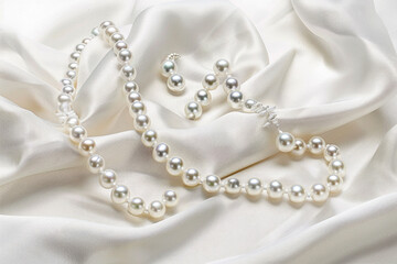 An exquisite pearl necklace with a soft luster and even round pearls