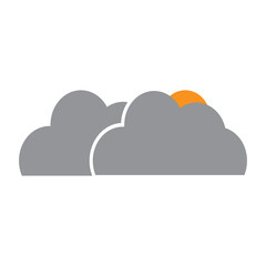Fototapeta premium cloud and sun logo icon