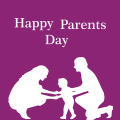 Happy Parents Day vector artwork or illustration. Eps file.