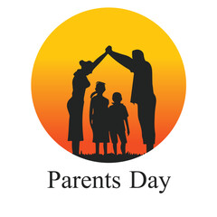Happy Parents Day vector artwork or illustration. Eps file.